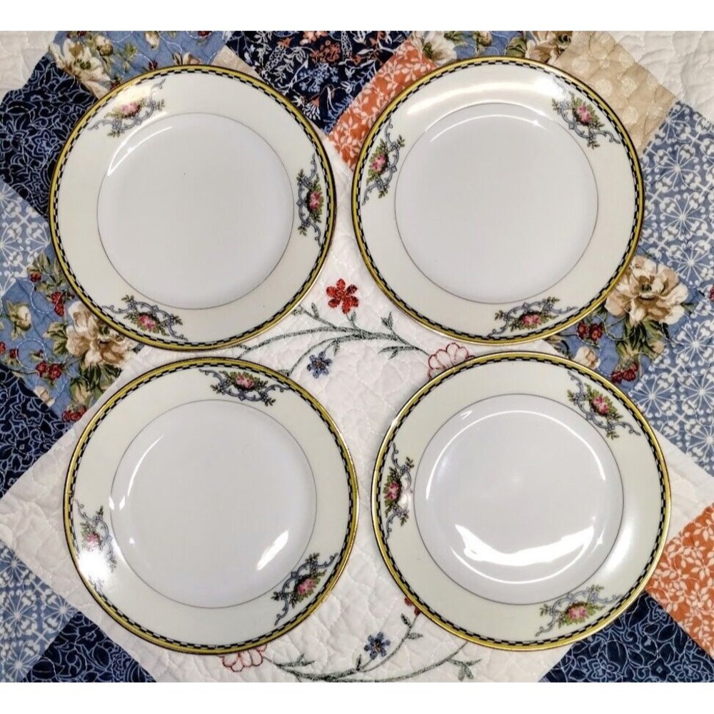 Vintage NORITAKE Camilla Dessert Salad plate Set of 4 Japan Fine China 6 1/4"